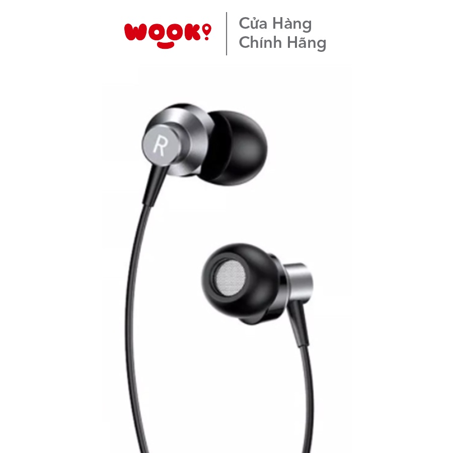 Tai Nghe Có Dây Nhét Tai Jack 3.5Mm Robot Re240 Vỏ Kim Loại Chống Rối Giảm Tiếng Ồn Nghe Nhạc Và Đàm Thoại Bass Mạnh