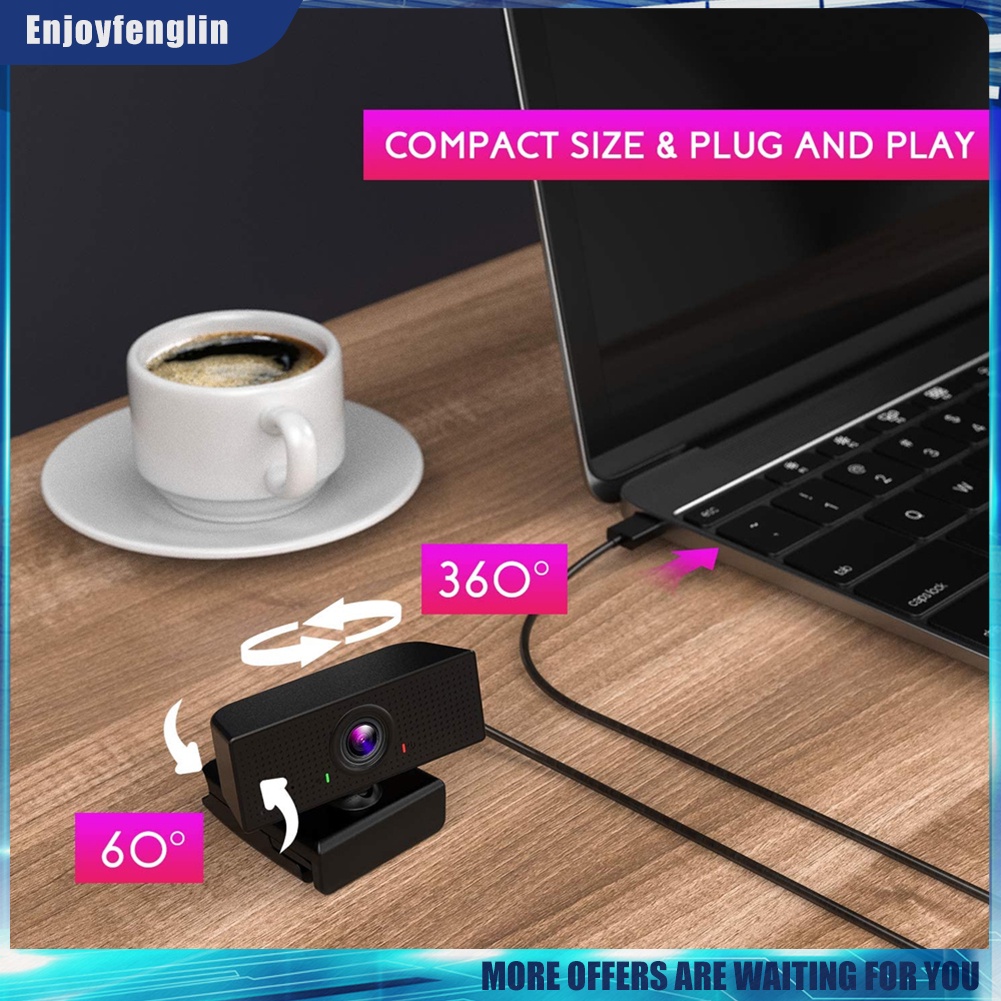 Webcam 2MP Full HD 1080P tích hợp micro USB làm đẹp tiện dụng | BigBuy360 - bigbuy360.vn