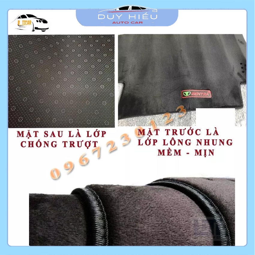 Thảm Taplo Cho Xe Gentra - Aveo Bằng Lông Cừu 3 lớp