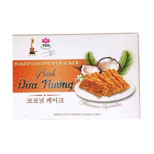 Bánh Dừa Nướng Loại Đặc Biệt 180gr Ngon Giòn Rụm, Ngậy Thơm, Ngọt Thanh - Chính Hãng THD | Meta Freshgo