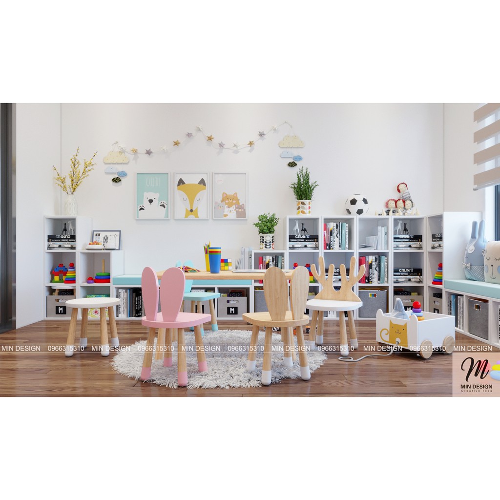 Ghế gỗ sừng hươu cho bé | BigBuy360 - bigbuy360.vn