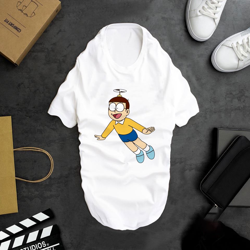 Áo Thun Phim Hoạt Hình Doraemon - Nobita ( Có Size Trẻ Em ) 6.10
