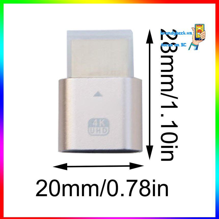 Đầu cắm giả lập ảo hóa màn hình khóa có thể tương thích với HDMI độ phân giải siêu cao 4K BK