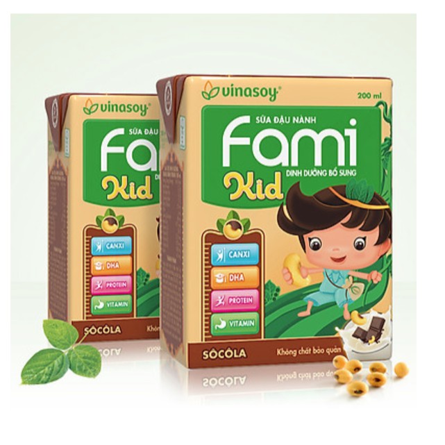 Thùng 36 Hộp 200ml Sữa Đậu Nành Socola FamiKid