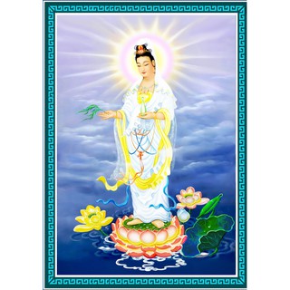 Tranh đính đá 5D , Tranh quan thế âm bồ tát