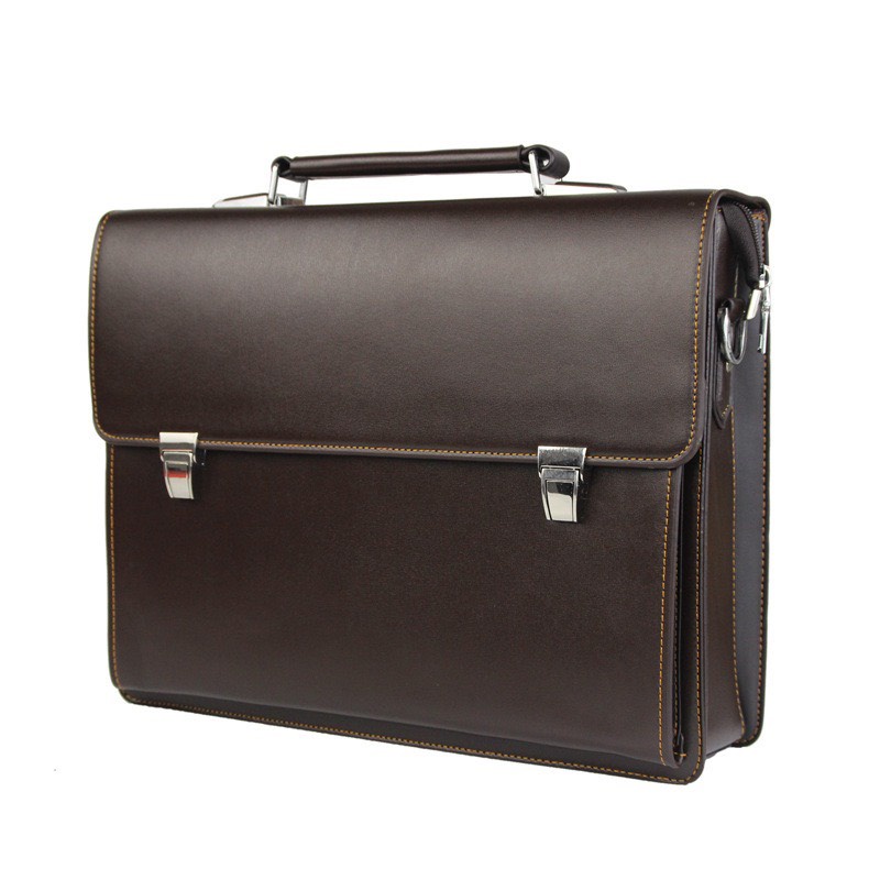 Túi xách cặp da đựng laptop hồ sơ công sở T26 40x30x7.5cm (Da bò - Đen)