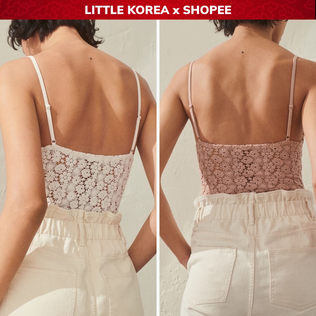 Áo Bodysuit 2 Dây Nữ Áo Liền Thân Ren Hoa Sexy Gợi Cảm - LITTLE KOREA