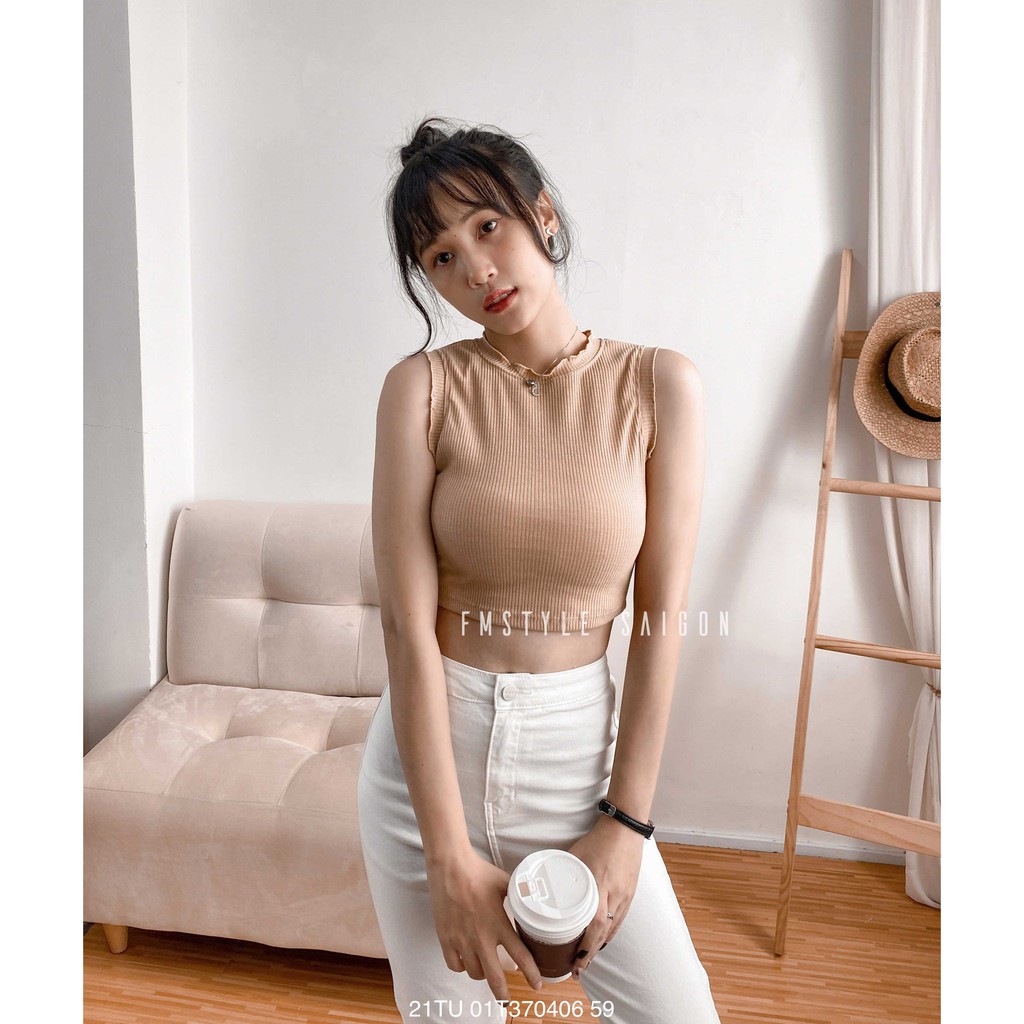 Áo thun 3 lỗ VM STYLE cuốn biên ulzzang thời trang nữ 22ATU02T371103 | BigBuy360 - bigbuy360.vn