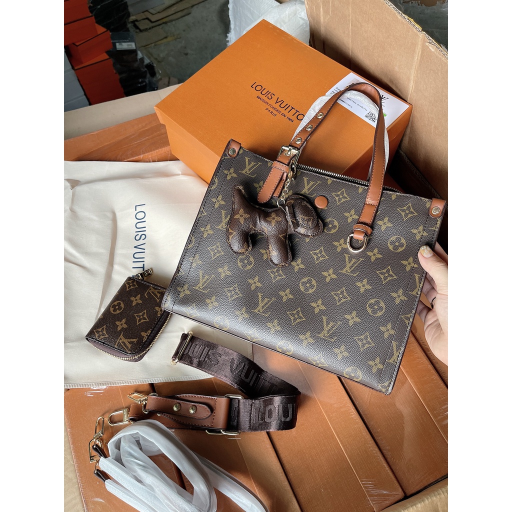 Sét túi Lv kèm ví và móc cún size 30 hàng fullbox nguyên seal