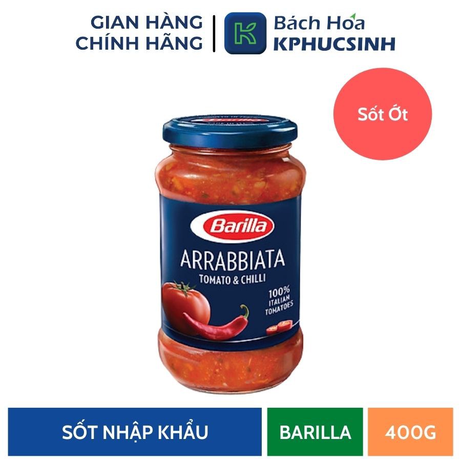 Sốt ớt Barilla Arrabbiata 400g KPHUCSINH - Hàng Chính Hãng