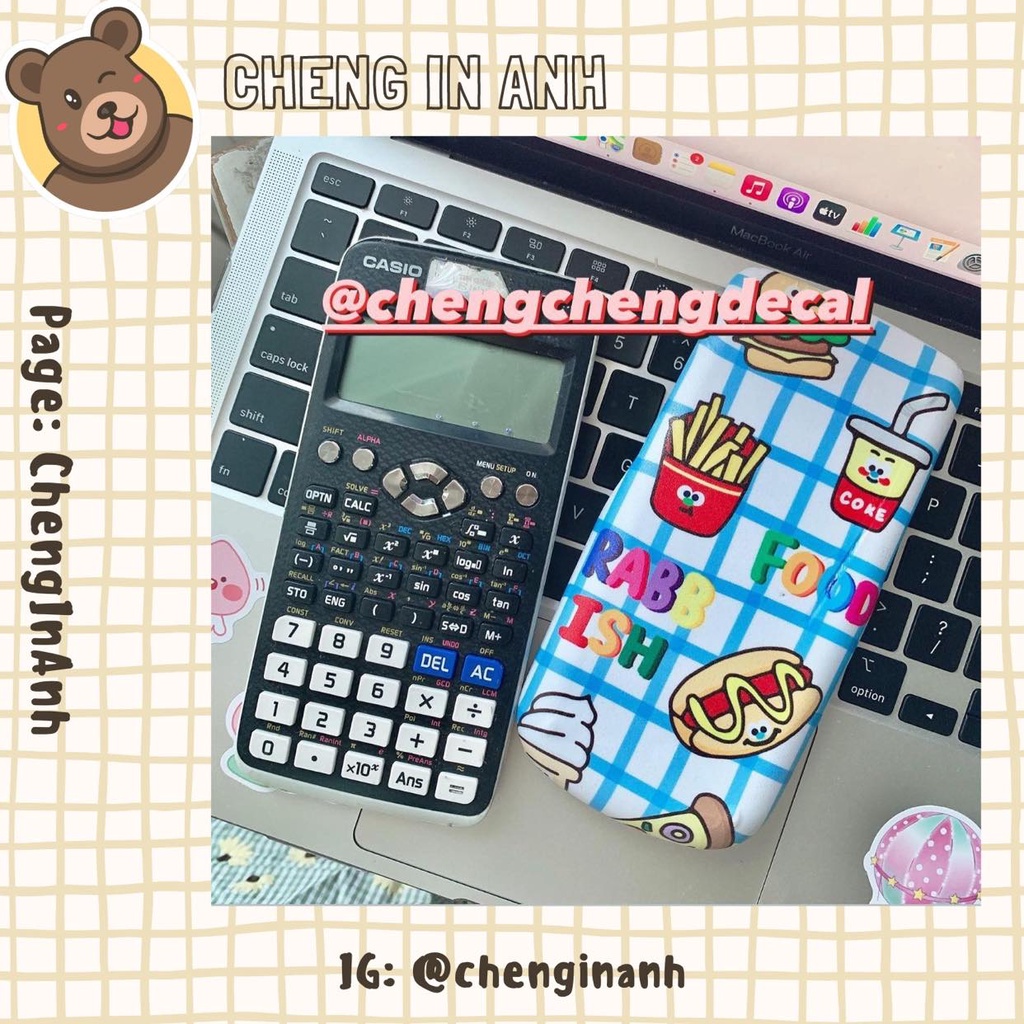 Miếng decal dán máy tính bỏ túi vinacal/casio