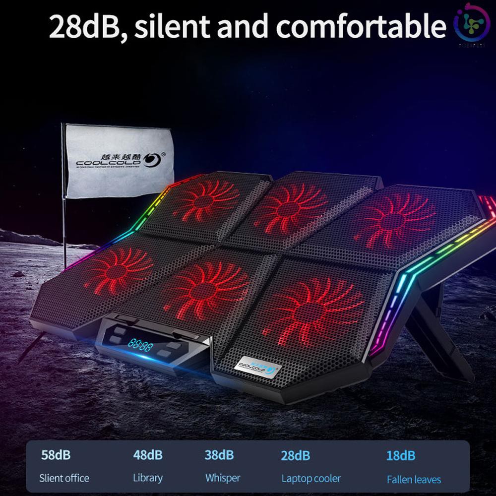 Đế Tản Nhiệt Laptop Coolcold K40 Rgb 6-fan