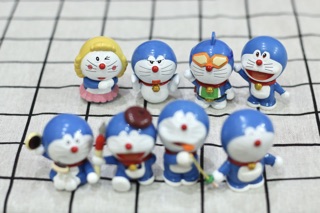 Bộ 8 Mô Hình Bảo Bối Doremon Doraemon (Mon tóc vàng)
