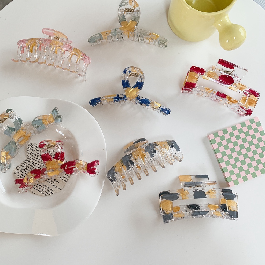 Kẹp Tóc Hình Cá Mập Cỡ Lớn Phong Cách Hàn Quốc Đơn Giản