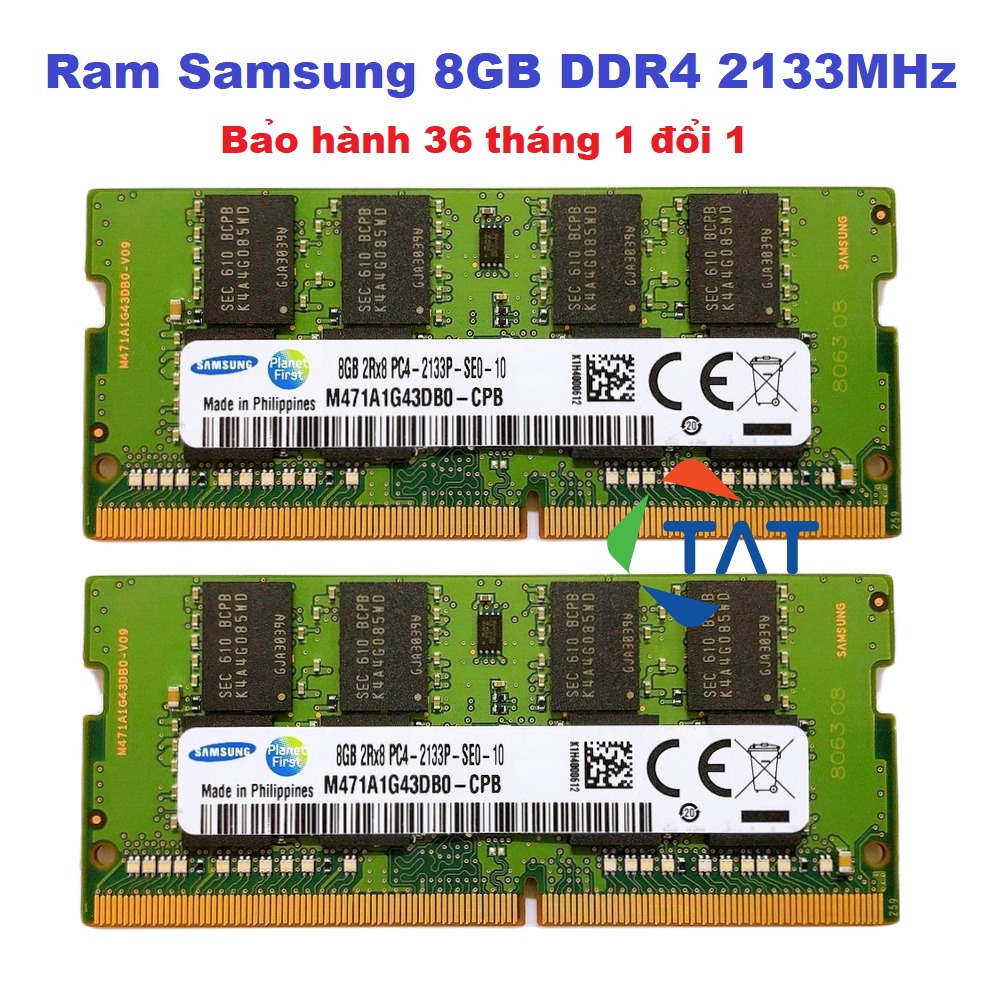 Ram Laptop 8GB DDR4 2133MHz Samsung Hynix Micron Chính Hãng - BH 36 tháng 1 đổi 1