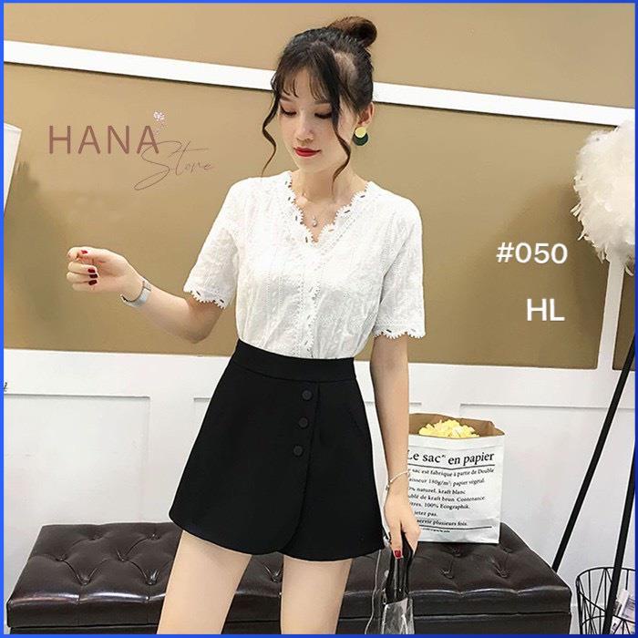 Quần Giả Váy COVAS Quần Đùi Giả Váy Cạp Cao Vạt Chéo Màu Đen Tuyết Mưa Khuy Nút Đẹp Z024 | BigBuy360 - bigbuy360.vn