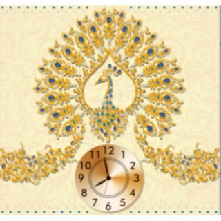 Tranh Đính Đá Hạt Pha Lê 3D ĐỒNG HỒ CHIM CÔNG PHA LÊ YN2192 (KHÁCH TỰ ĐÍNH) KT:60X60CM