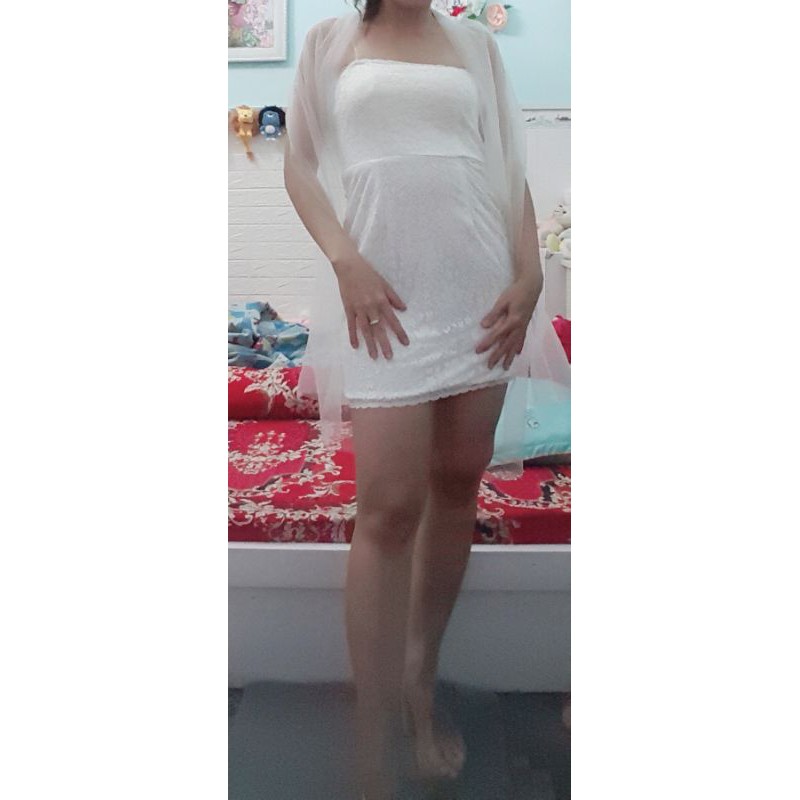 Thanh lý đầm body ren thun toàn thân size &lt;50kg, moi 99%