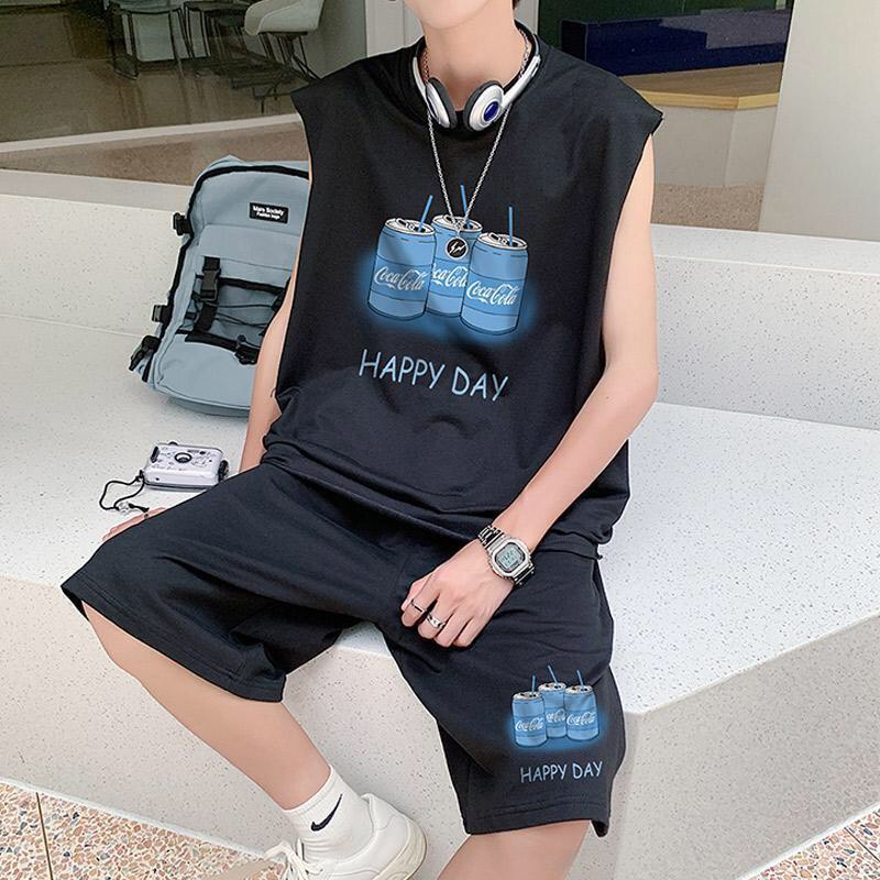 HÓT  Đồ bộ nam nữ tập gym, set quần áo thể thao mặc nhà Unisex 3 lỗ phong cách in chữ đủ màu trắng , cam , xanh , đen