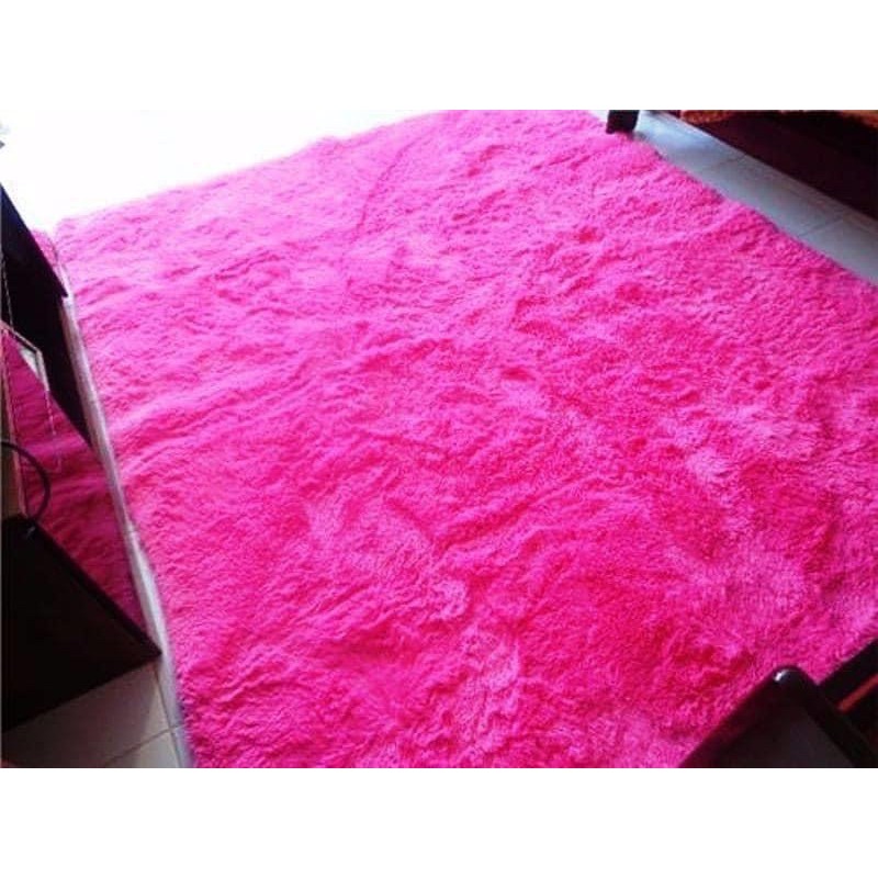 Thảm Lông Loang Trải Sàn , Thảm Lông Trải Sofa ,Phòng Ngủ - Màu Hồng Đậm | BigBuy360 - bigbuy360.vn