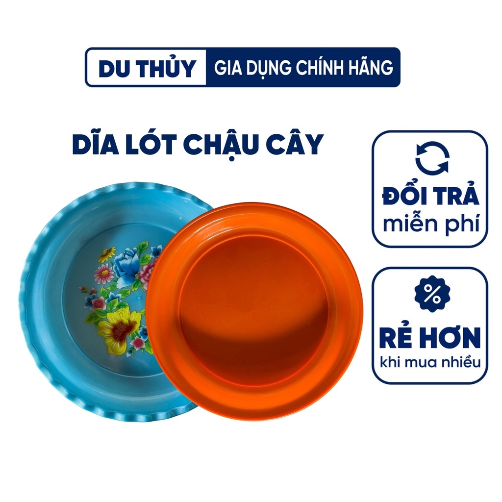 Dĩa nhựa tròn giá rẻ lót chậu cây nhiều kích thước của tổng kho gia dụng Du Thủy