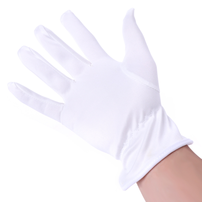 Găng tay làm việc màu trắng bằng vải cotton