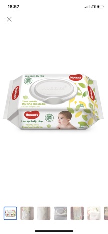 Khăn ướt huggies 64-72 tờ