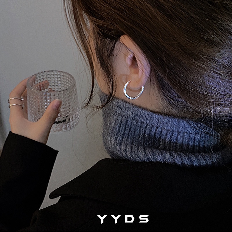 Khuyên Tai Kim Loại Đính Đá Thời Trang Mới Cho Nữ
