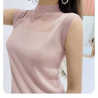 Áo len dệt kim sát nách