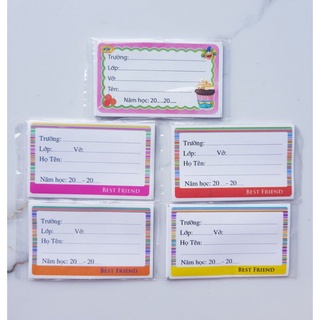 Nhãn vở học sinh tiện lợi. Set 10c/túi