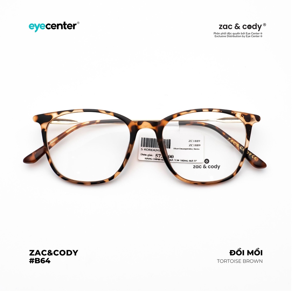 Gọng kính cận nữ chính hãng ZAC & CODY B64S kim loại chống gỉ nhập khẩu by Eye Center Vietnam