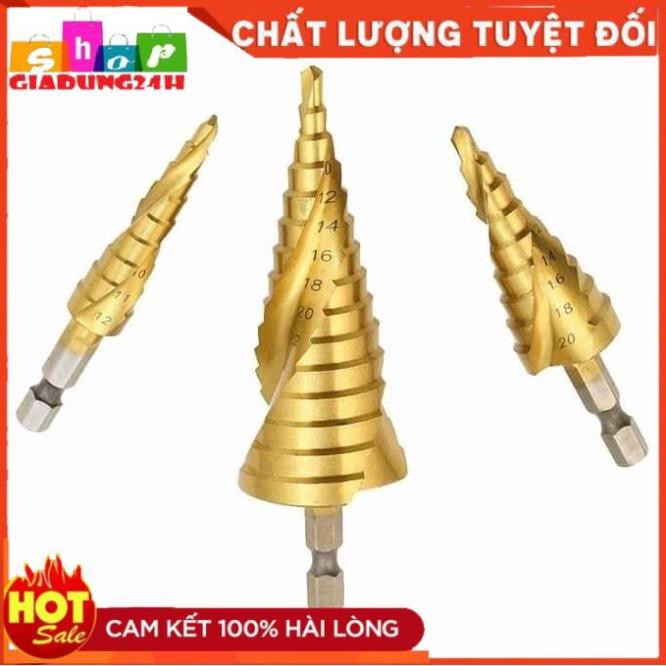 [GIÁ HỦY DIỆT] Bộ 3 Mũi Khoan Tháp Thẳng WORK ZONE 4mm - 32mm HSS Khoan Đa Năng sắt, nhôm, gỗ... (100% Chính hãng)