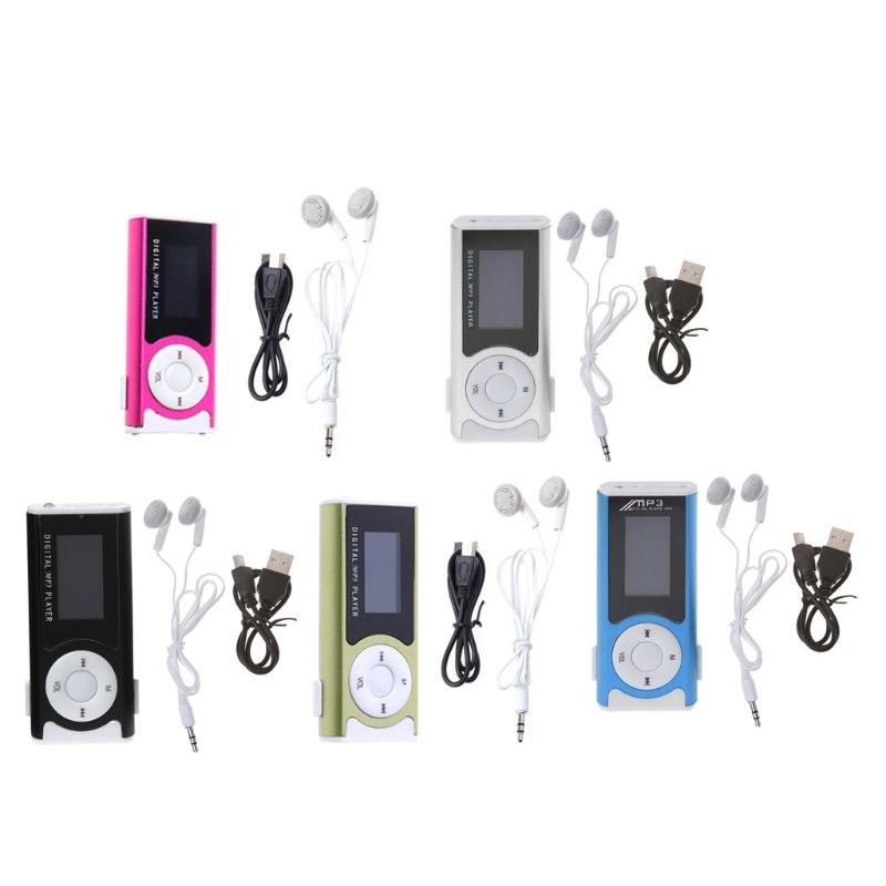 Máy Nghe Nhạc MP3 zzz Mini Màn Hình LCD 32GB TF Bằng Nhôm Có Kẹp Gắn Thẻ TF / MP3
