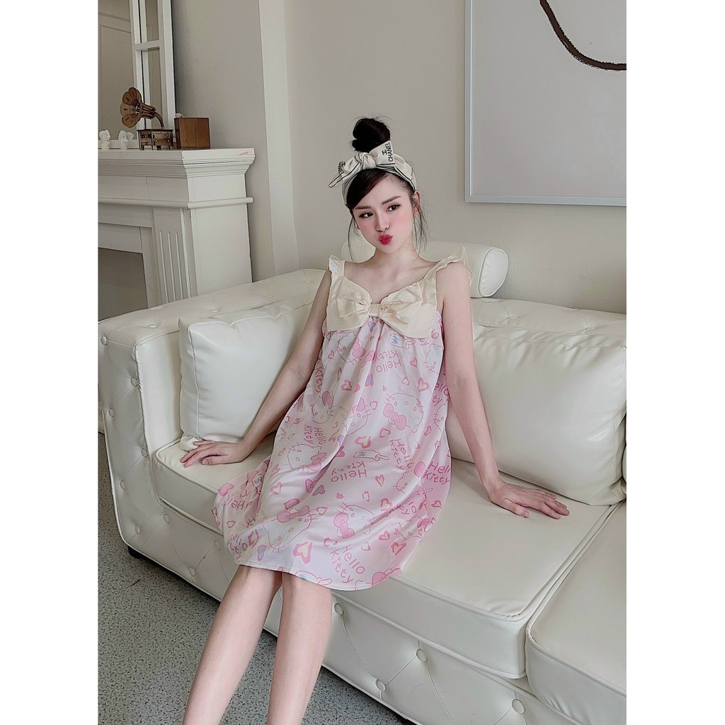 Đầm 2 dây satin, lụa thái 40-58kg | BigBuy360 - bigbuy360.vn