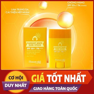 *freeship* [SALE SỐC ] KEM CHỐNG NẮNG DẠNG THỎI HANAYUKI RADIANT WHITE SUN STICK SPF 50+ CHÍNH HÃNG 100%