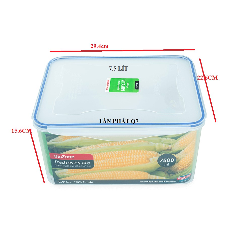 Hộp đựng thức ăn BioZone SIZE LỚN 6.5 lít, 7.5 lít , 8.7 lít