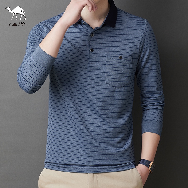 Áo polo tay dài có cổ thời trang công sở cho nam