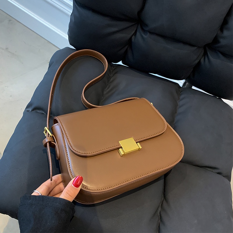 Túi đeo chéo nữ túi đeo vai nữ đẹp kiểu khóa vuông phong cách vintage