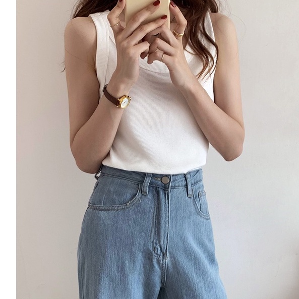 Áo hai dây dệt kim Peppermint 50411 đơn giản dễ phối đồ thời trang mùa hè