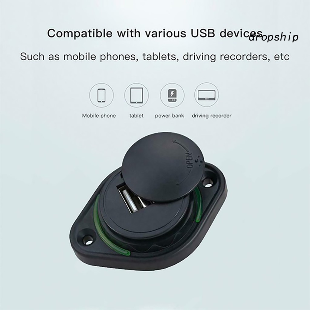 Ổ CắM SạC Usb 12-24v 3.1a Cho Xe Hơi / Xe Buýt / TàU