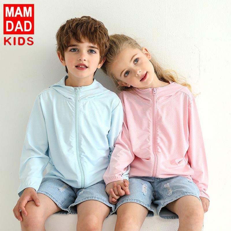 Áo Chống Nắng Trẻ Em Chống Tia UV Hàng MamDadKid Quảng Châu Cao Cấp Cho Bé Trai Bé Gái (15-35kg)