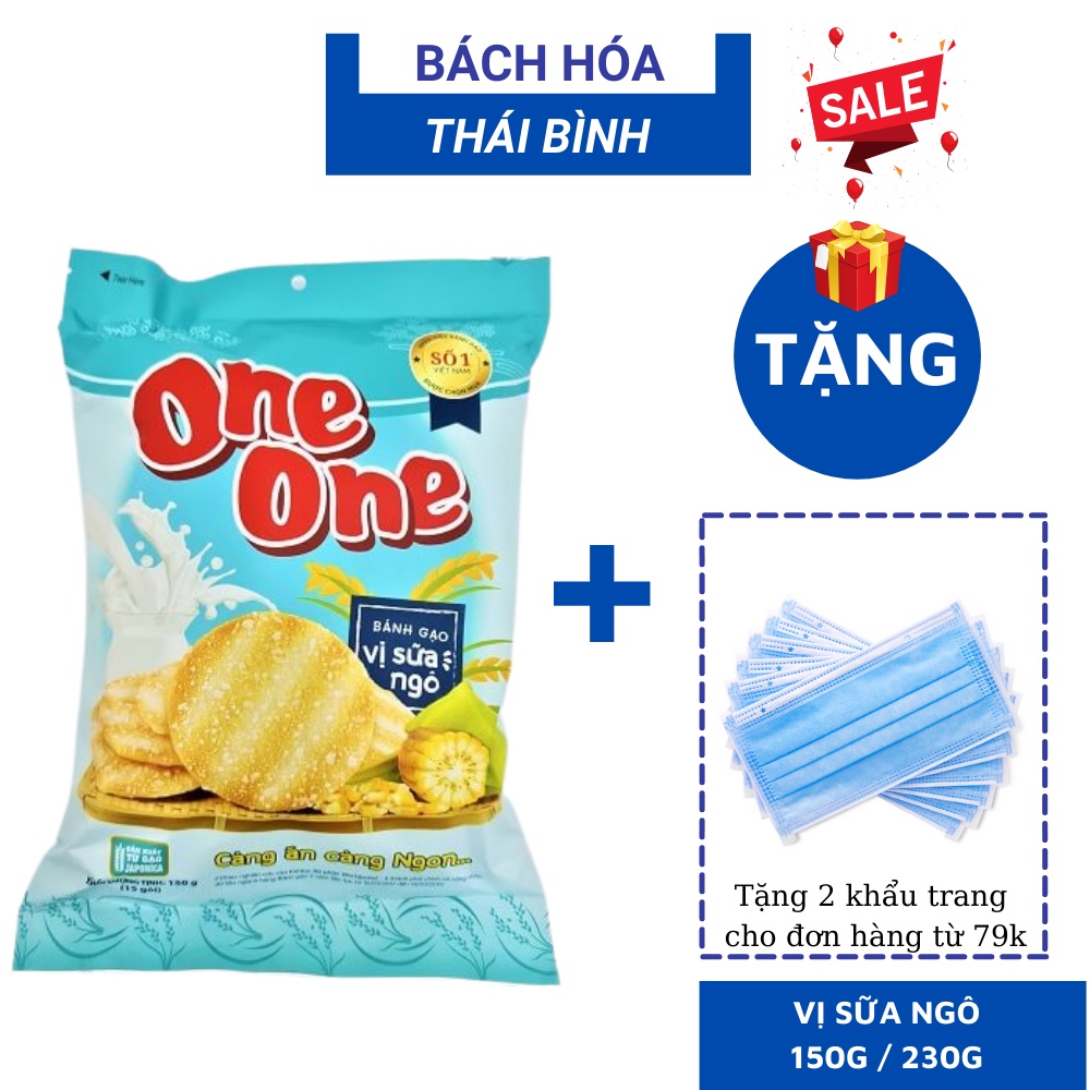 Bánh gạo One One  vị sữa ngô gói 150g