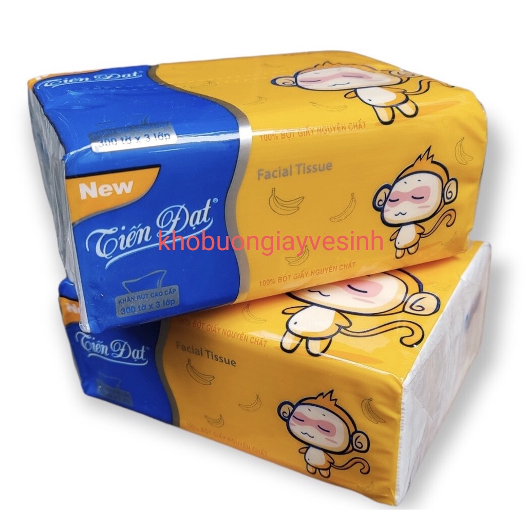 (COMBO 2 GÓI)  GIẤY ĂN RÚT TIẾN ĐẠT 100 TỜ 3 LỚP