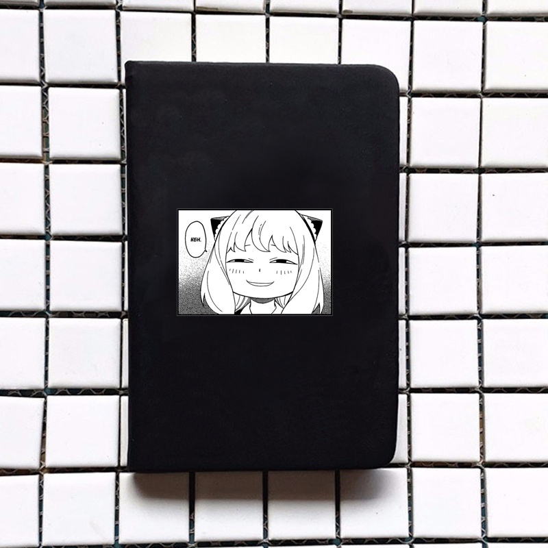 Sổ da cầm tay A6 in hình Anya Spy x Family anime chibi ghi chép tiện lợi đi học