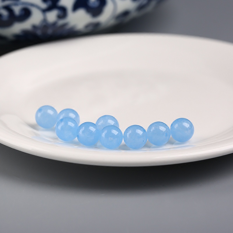 Chuỗi Hạt Pha Lê Xanh Dương Nhạt Tròn Dùng Làm Trang Sức Thủ Công Diy