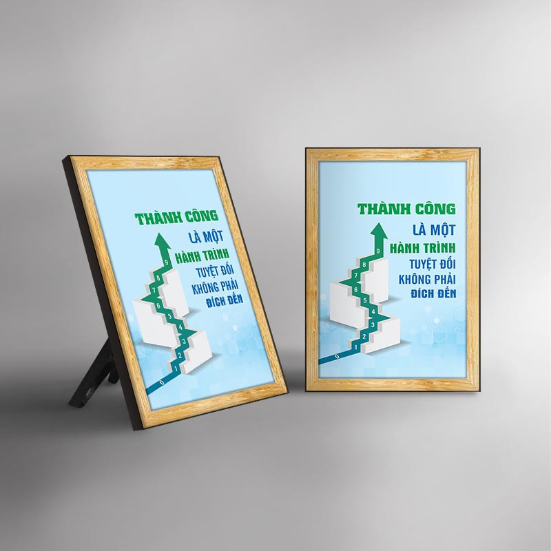 Tranh tạo động lực "Thành công là hành trình không phải là đích đến"-WB169 gồm khung, khoen, tặng quà