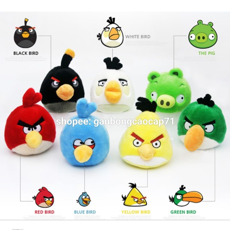 Gấu bông, đồ chơi nhồi bông đầu chim angry birds