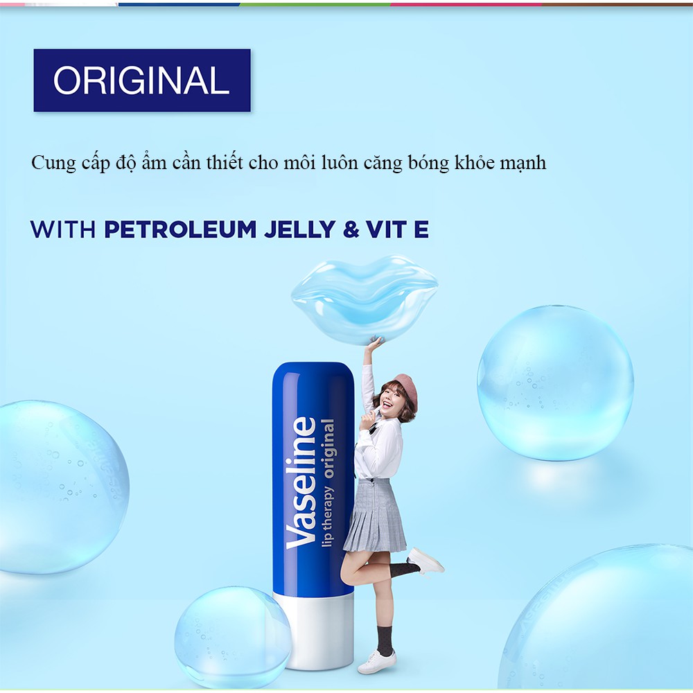 Son dưỡng môi Vaseline dạng thỏi Lip Therapy Stick 4.8G - HKT Shop Hàng Nhập Khẩu