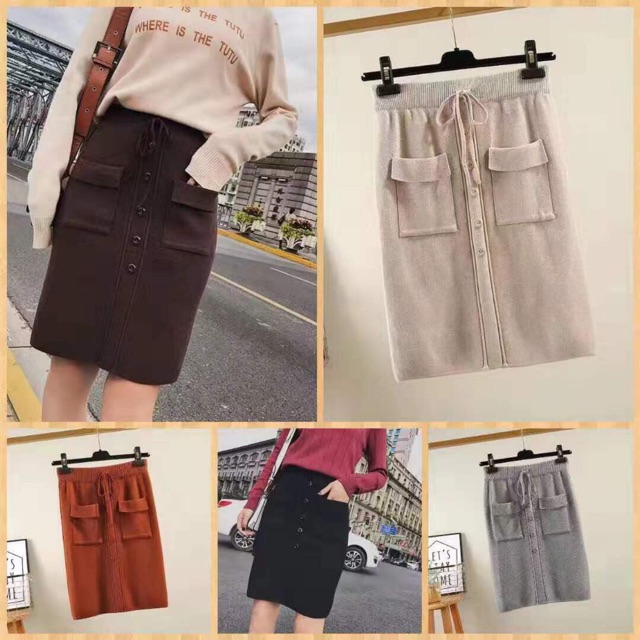 Chân váy len túi siêu đẹp - Hàng Quảng Châu