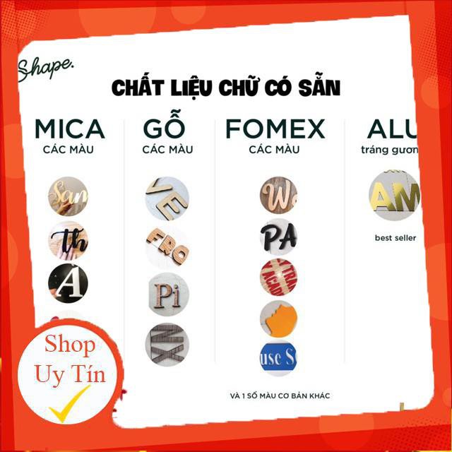 Chữ trang trí dán tường